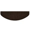 vidaXL Felpudos autoadhesivos para escaleras, 20 unidades, 65 x 21 x 4 cm, color marr&oacute;n, semicirculares, grandes