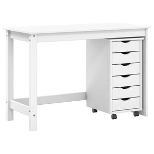 vidaXL Juego de Escritorio y Armario Rodante MOSS 2 uds. Blanco