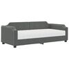 vidaXL Sof&aacute; cama con colch&oacute;n tela gris oscuro 90x190 cm