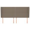 vidaXL Cabecero con orejas de tela gris taupe 183x23x118/128 cm