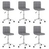 vidaXL Sillas de comedor giratorias 6 unidades tela gris claro