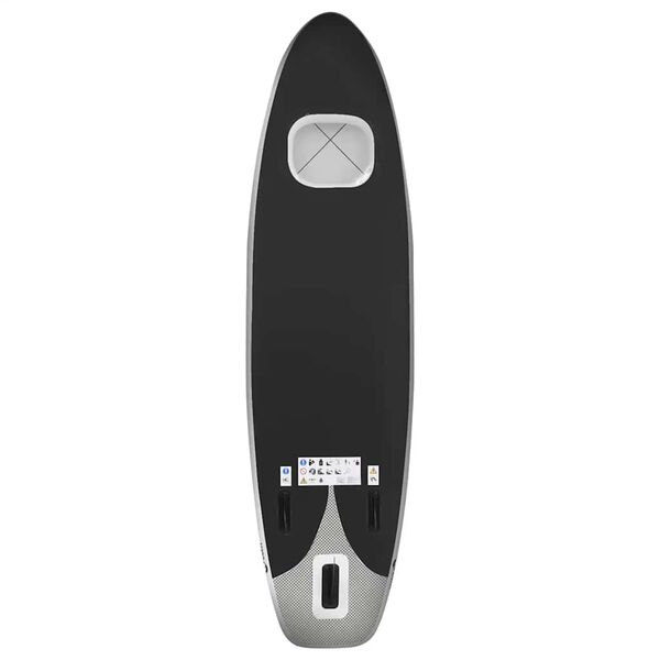 vidaXL Set de tabla de paddle surf hinchable negro 300x76x10 cm