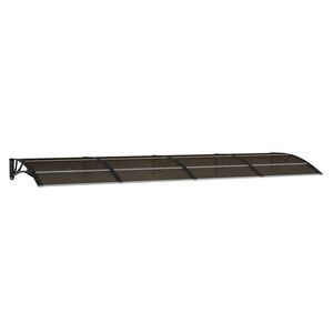 vidaXL Marquesina para puerta de policarbonato negra, 350 x 100 cm