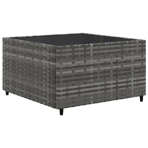 vidaXL Set de muebles de jardín 9 pzas y cojines ratán sintético gris