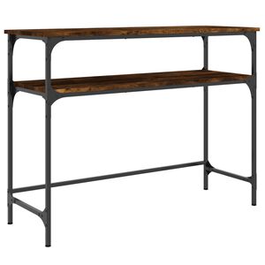 vidaXL Mesa consola madera de ingenier&iacute;a roble ahumado 100x35,5x75 cm