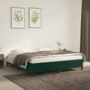vidaXL Estructura cama sin colch&oacute;n terciopelo verde oscuro 160x200 cm