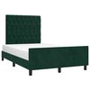 vidaXL Estructura cama sin colch&oacute;n terciopelo verde oscuro 120x190cm