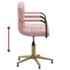 vidaXL Sillas de comedor giratorias 4 unidades de terciopelo rosa