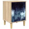 vidaXL Mesa de noche RAALTE Roble Sonoma 36 x 33 x 50 cm