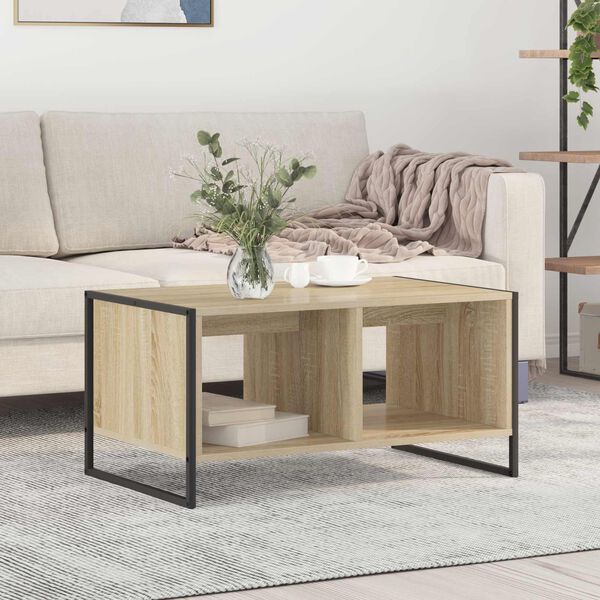 vidaXL Mesa de Caf&eacute; Sonoma 80 x 50 x 40 cm Madera contrachapada