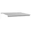 vidaXL Toldo retr&aacute;ctil aluminio y tela gris antracita y blanco 4,5x3 m