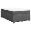 vidaXL Cama box spring con colch&oacute;n tela gris oscuro 120x190 cm