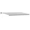 vidaXL Toldo retr&aacute;ctil manual luz LED antracita y blanco 500x300 cm