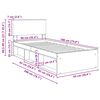 vidaXL Estructura de cama con cabecera Roble ahumado 90 x 190 cm