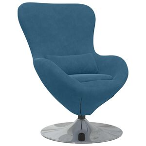 vidaXL Sill&oacute;n huevo Azul Terciopelo