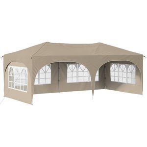 vidaXL Carpa Plegable para Fiestas 575 x 288 x 245 cm Crema
