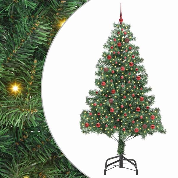vidaXL &Aacute;rbol de Navidad con 300 LED con soporte Verde 210 cm PVC