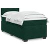vidaXL Cama box spring con colch&oacute;n terciopelo verde oscuro 100x200 cm