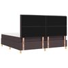 vidaXL Cama tipo Box Spring Marr&oacute;n Oscuro 200 x 200 cm tela