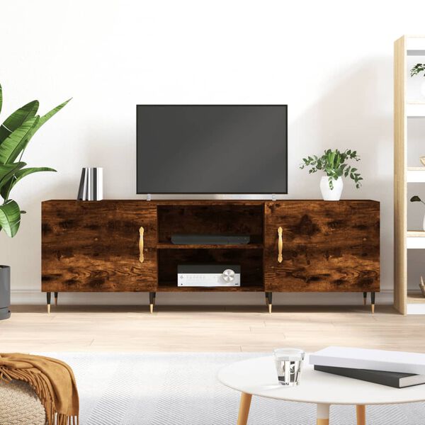 vidaXL Mueble de TV madera de ingenier&iacute;a roble ahumado 150x30x50 cm