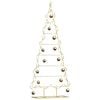 vidaXL &Aacute;rbol de Navidad de metal con soporte Dorado 150 cm