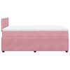 vidaXL Cama box spring con colch&oacute;n terciopelo rosa 120x200 cm