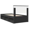 vidaXL Estructura de cama Negro 90 x 200 cm Madera de pino macizo