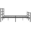 vidaXL Estructura cama sin colch&oacute;n con estribo metal negro 200x200 cm