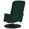 vidaXL Sill&oacute;n reclinable masaje con reposapi&eacute;s terciopelo verde oscuro