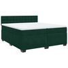 vidaXL Cama box spring con colch&oacute;n terciopelo verde oscuro 200x200 cm