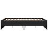 vidaXL Estructura de cama madera de ingenier&iacute;a y metal negro 140x190cm