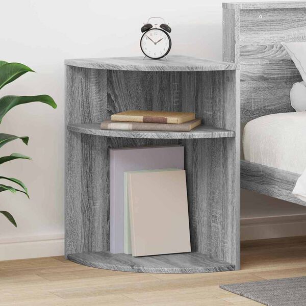vidaXL Mesa Auxiliar Gris Sonoma 39,7 x 39,7 x 60 cm
