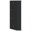 vidaXL Mueble de ba&ntilde;o de esquina con espejo negro 30x24x60 cm