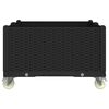 vidaXL Jardinera con ruedas PP negro 100x80x54 cm