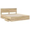 vidaXL Estructura de cama Roble Sonoma 180 x 200 cm Madera Ingenieril