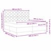 vidaXL Cama Box Spring LED con colch&oacute;n Crema 200 x 200 cm tela