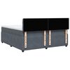 vidaXL Cama box spring con colch&oacute;n terciopelo gris oscuro 180x200 cm
