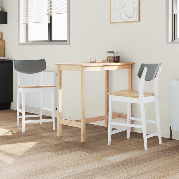 vidaXL Sillas de comedor 2 pcs 48 x 49 x 95 cm Madera de Caucho S&oacute;lido