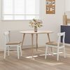vidaXL Silla de comedor 2 pcs y marr&oacute;n Madera de Caucho S&oacute;lido