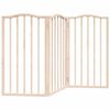 vidaXL Puerta para perros plegable 3 paneles madera de &aacute;lamo 150 cm
