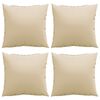 vidaXL Cojines decorativos 4 uds tela beige 40x40 cm