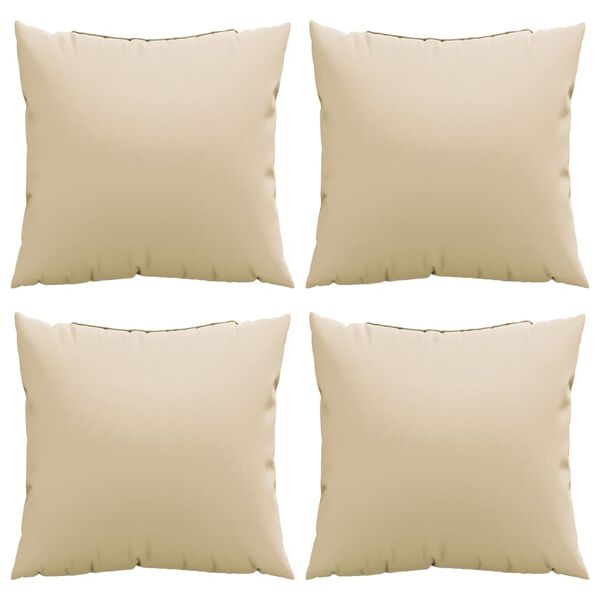 vidaXL Cojines decorativos 4 uds tela beige 40x40 cm