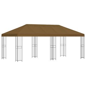 vidaXL Gazebo de Jard&iacute;n 6 x 3 m Gris topo Poli&eacute;ster y Acero 190 gsm