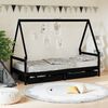vidaXL Estructura de cama ni&ntilde;os con cajones madera pino negro 80x200cm