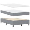 vidaXL Cama tipo Box Spring con colch&oacute;n Gris Claro 120 x 190 cm tela