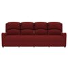 vidaXL Sill&oacute;n reclinable de masaje 4 plazas tela rojo tinto