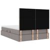 vidaXL Cama con almacenamiento Taupé 140 x 200 cm Cuero sintético