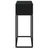 vidaXL Mesa consola hierro y madera contrachapada negro 80x30x75 cm