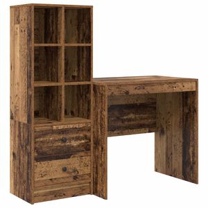 vidaXL Escritorio Madera vieja 125,5 x 50 x 127 cm 2 uds.