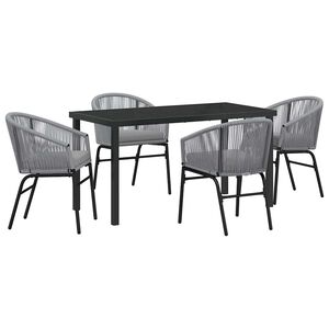 vidaXL Conjunto de Comedor de Jard&iacute;n 5 pcs Antracita